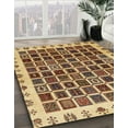 thumbnail image 2 of Ahgly Company Indoor Square Abstract Red Brown Abstract Area Rugs, 7' Square, 2 of 6