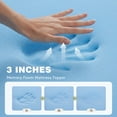thumbnail image 2 of FUNDAZE 3" Memory Foam Mattress Topper, Queen Mattress Topper, Gel Infused Bed Topper W/ 280 GSM Textured Breathable Cover, 2 of 8