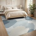 thumbnail image 3 of ODIKA 8'x10' Washable Area Rug Non-Shedding, Easy Care, Large Dusty Grey Slate Ivory Asymmetrical Freeform Abstract Plush for King Size Bedroom Under Bed, Master Suite, 3 of 7
