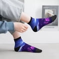 thumbnail image 2 of Honeii Dreamy Colorful Starry Sky Print Comfortable Adult Crew Socks,Sport Running Calf Socks,for Daily Wear, Sports, and Casual Outfits, 2 of 5
