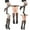 Black A4, variant on Women's Black Fishnet Socks - Mid-Calf Sheer Mesh Spring Summer Stockings, Snag-Resistant