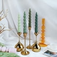 thumbnail image 5 of 4pcs Taper Candle Spiral Candles, Candle Sticks Twisted Candlesticks 7.3 inches Swirl Tapered Candles for Home Décor Dinner Weddings Holiday Party, 5 of 7