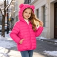 thumbnail image 6 of Edvintorg Girls Fleece Jacket Long Sleeve Loose Casual Zip up Coat Solid Color Hooded Puffer Outerwear with Pocket Teenage Girl Clothes Size 4-15, 6 of 9