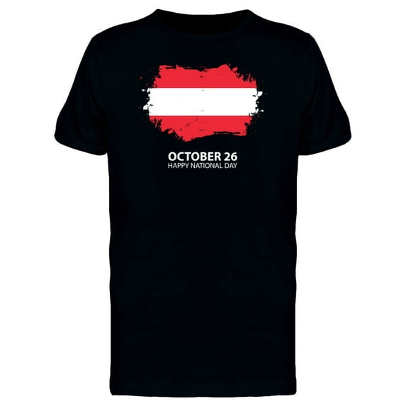 Austria Flag Happy National Day T-Shirt Men -Image by Shutterstock, Male x-Large