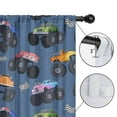 thumbnail image 4 of Blackout Kids Curtains,Monster Cartoon Trucks Cars Pattern Childrens Insulated Curtains Set Of 2,Bedroom Essentials,Toddler Room Decor 42"x63"(106x160cm), 4 of 4