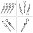 thumbnail image 3 of LHCER 100 Pcs Émerillons Roulants en Acier Inoxydable Durables Connecteurs de Leurres Matériel de Pêche, Émerillon Roulant de Pêche, Émerillon de Baril, 3 of 7