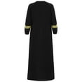 thumbnail image 4 of Jhaoyu Robes Musulmanes pour Filles Enfants Abaya Col Rond Manches Longues Robe Maxi pour Fête Thème Ramadan Mascarade Noir 8, 4 of 7