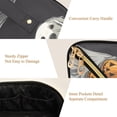thumbnail image 5 of FORMRS Makeup Bag Travel Cosmetic Organizer for Women Fold Flat Zipper Pouch with Handle, White Halloween Dog, 5 of 8