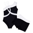 thumbnail image 4 of MSemis Kids Girls Sleeveless Shiny Diamond Gymnastics Dance Athletic Leotard with Shorts Sets, 4 of 5