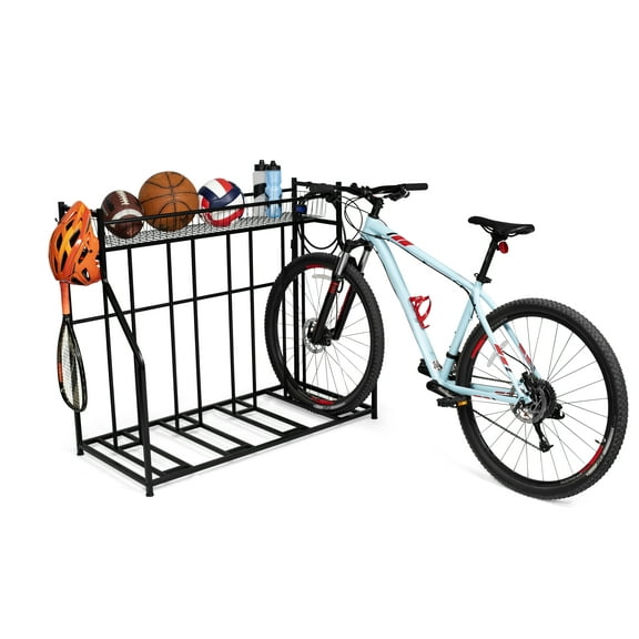 BirdRock Brands Stand Rack with Storage, Black (4 Bicycle)