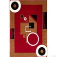 thumbnail image 2 of Allstar Red Area Rug. Contemporary. Abstract. Traditional. Formal. Shapes. Spirals. Circles (5' 2" x 7' 1"), 2 of 7
