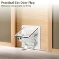 Cat Door Flap, 4 Way Locking Cat Door for Interior Exterior Doors, Large Pet Door for Cats