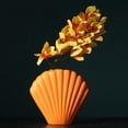 thumbnail image 3 of Jarrones de flores de cerámica, jarrón decorativo moderno hecho a mano para sala de estar, cocina, L naranja, 3 of 9
