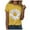 Z01-Yellow, variant on GEWSEY Womens Summer Tops Fashion Cute Daisy Print Shirts 3/4 Sleeve Casual Crewneck T Shirt Trendy Plus Size Tunic Blouses Purple, XL