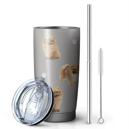 

Funny Pomeranian Design Tumbler Stainless Steel Insulated Personalized Travel Coffee Cups