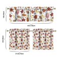 thumbnail image 6 of Fall Kitchen Curtains 24 Inch Short - 3 Panel Set, Autumn Harvest Print, Rod Pocket Window Treatment for Thanksgiving, Farmhouse, Cafe, Living Room - Machine Washable, 6 of 6