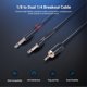 thumbnail image 2 of Cable de conexión NEEWER de 3,5 mm, 1/8 TRS a 1/4, doble de 6,35 mm TS, 3 m, 2 of 7