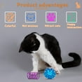 thumbnail image 7 of OUSITAID 30Pcs Cat Spring Toys Plastic Spiral Spring Plush Chew Ball Colorful Crinkle Ball for Indoor Cats Interactive Cat Chew Toys, 7 of 7