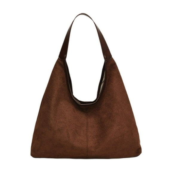 Bolsa para mujeres Bolso de agua para mujeres de gamuza para el trabajo de compras de viajes Café