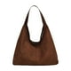 thumbnail image 1 of Bolsa para mujeres Bolso de agua para mujeres de gamuza para el trabajo de compras de viajes Café, 1 of 8