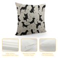 thumbnail image 4 of Heduofu Weiner Dog Pattern in Black Throw Pillow Cover White, 4 of 5