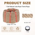 thumbnail image 2 of Uxcell Jute Rope Heavy Natural Thick Twisted Rope with Tape for Crafts Railing Docks Tug of War Swing Landscaping 0.5 Inch x 75ft, 2 of 6