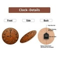 thumbnail image 7 of Leather Wall Clock Roman Numerals Home Decor 10-Inch Silent Wooden Wall Clock, Battery Operated (AA Batteries Not Included), Artistic Home Decor, 7 of 7