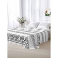 thumbnail image 5 of Black White Geometric Queen Size Flat Sheet, Wrinkleproof & Fadeproof Cooling Flat Bed Sheet Only, Modern Buffalo Plaid Abstract Art Breathable Soft Bedding Top Sheets 90 x 102 Inches, 5 of 8