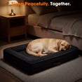 thumbnail image 3 of Extra Large Orthopedic Dog Bed Waterproof Pet Sofa Bed Four-Sided Bolster Cushion with Removable Washable Cover for Big Dogs Black, 3 of 10