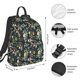 thumbnail image 2 of Disketp Watercolor Floral Mochila Ligera e Impermeable, Mochila de Día Resistente para Viajes, Senderismo y Uso Diario para Hombre y Mujer, 2 of 7