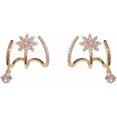 thumbnail image 1 of Brilliant Diamond Earrings, Zircon Needle Earrings for Women Girls, Stud Ear Cuffs Hoop Earrings for Women Girls, S925 Silver Needle Stud Earrings Nic, 1 of 4