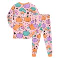 thumbnail image 6 of Leey-World Girls Halloween Pajamas Bamboo Viscose Toddler Girls Kids Pajamas Halloween Pjs Long Sleeve Snug fit 2pcs Soft Jammies, 6 of 9