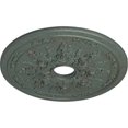 thumbnail image 3 of Ekena Millwork 23 5/8"OD x 4"ID x 1 1/2"P Rose and Ribbon Ceiling Medallion (Fits Canopies up to 4"), Hand-Painted Cloud Burst Crackle, 3 of 5