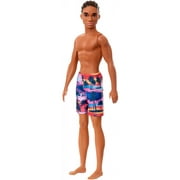 ​Barbie Ken Beach Doll Wearing Tropical Print Swimsuit