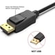 thumbnail image 3 of DisplayPort to HDMI 6 ft Gold Plated Cable, Avacon Display Port to HDMI Adapter Male to Male Black, 2-Pack, 3 of 5