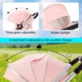 thumbnail image 3 of Kinder King 2 in 1 Convertible Baby Stroller, Folding High Landscape Infant Carriage, Newborn Reversible Bassinet Pram, Adjustable Canopy, Diaper Bag, Pink, 3 of 5