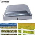 thumbnail image 2 of Bgsha Weatherproof For 4x4 Inch Silver Fence Post Covers for Garden Protection, 2 of 4