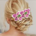 thumbnail image 2 of Unique Bargains 2 Pcs Duckbill Clip Simulated Flower Hair Clips for Women Pink Purple, 2 of 5