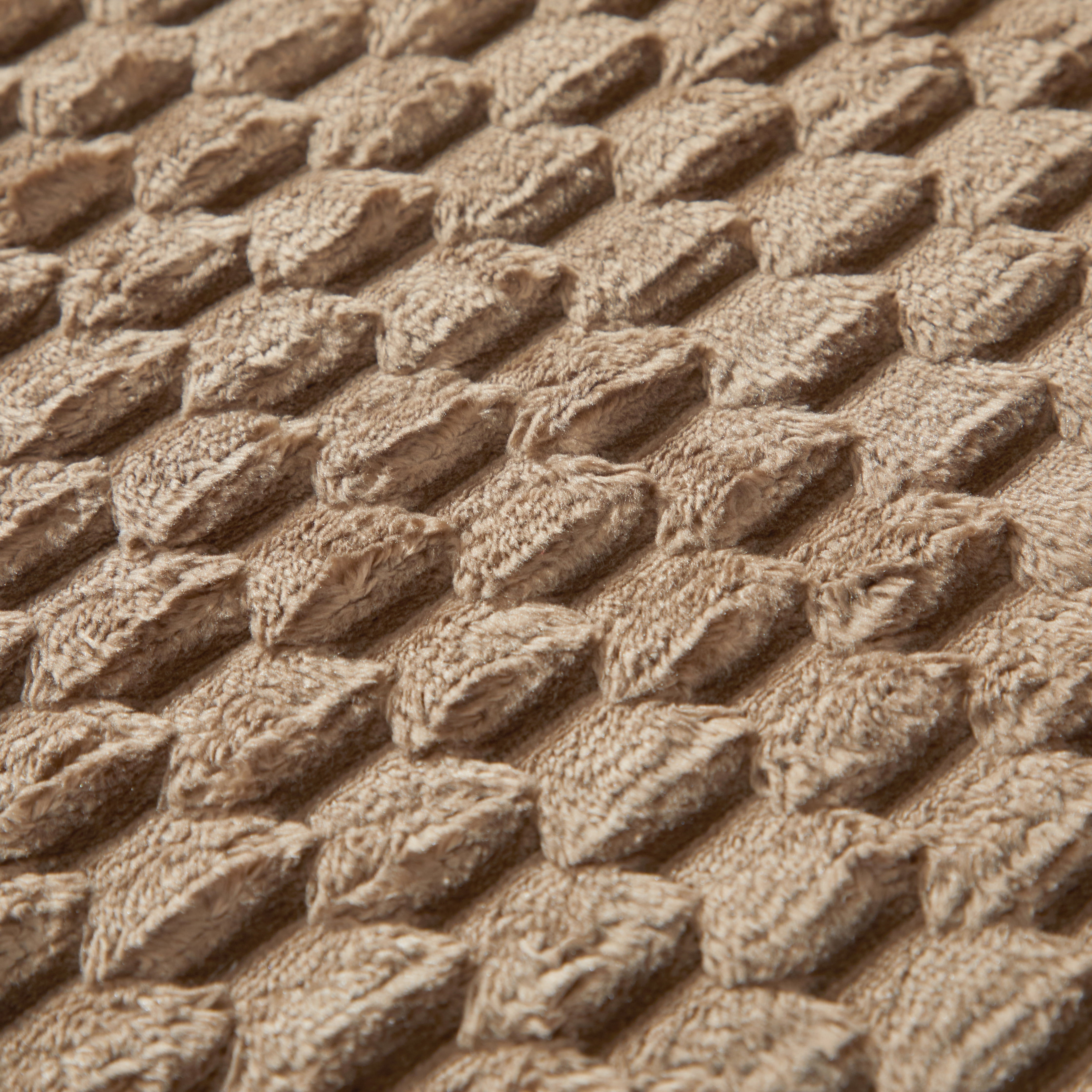Mainstays Brown Bag 2pc Tile Bubble Bath Rug Set