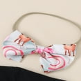 thumbnail image 3 of Baby Short Sleeve  Neck Letters Bull Head Tops Loose Short Pants Headband, 3 of 6
