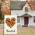 thumbnail image 5 of Thankful Fall Garden Flag Maple Leaf Love Heart Garden Flags 12x18 Inch Double Sided Burlap Autumn Pinecone Hazelnut Villa Decor Rustic Farmhouse Yard Thanksgiving Decoration, 5 of 6