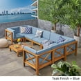 thumbnail image 2 of Christopher Knight Home Brava Outdoor 8-Seater Acacia Wood Sectional Sofa Set by, 2 of 5