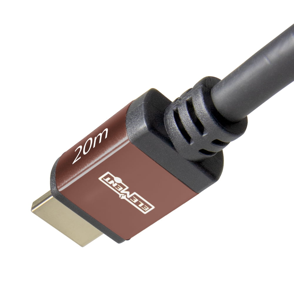 Element-Hz™ 4K HDMI Cable High Speed w/ Ethernet (Brown Ends = 20 Meters / 65.6ft)