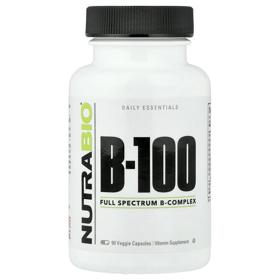 NutraBio B-100, 90 Veggie Capsules