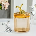 thumbnail image 5 of Steadline Electroplated Gold Rabbit Figurine with Crystal Base - Decorative Home Accent for Living Room Bedroom Shelf Display and Gift Giving Occasions - Elegant Holiday Decor Idea, 5 of 8