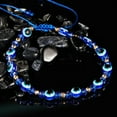 thumbnail image 2 of EOEMY Boho Turkish Blue Evil Eye Crystal Beads Bracelet Couples Women Men Jewelry Gift-2Pcs/Set Red&Blue, 2 of 9