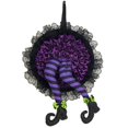thumbnail image 1 of Sombrero de bruja de Halloween, corona de puerta de pierna, colgante de puerta, decoración de ambiente terrorífico, suministros de fiesta feliz, el más nuevo, 1 of 4