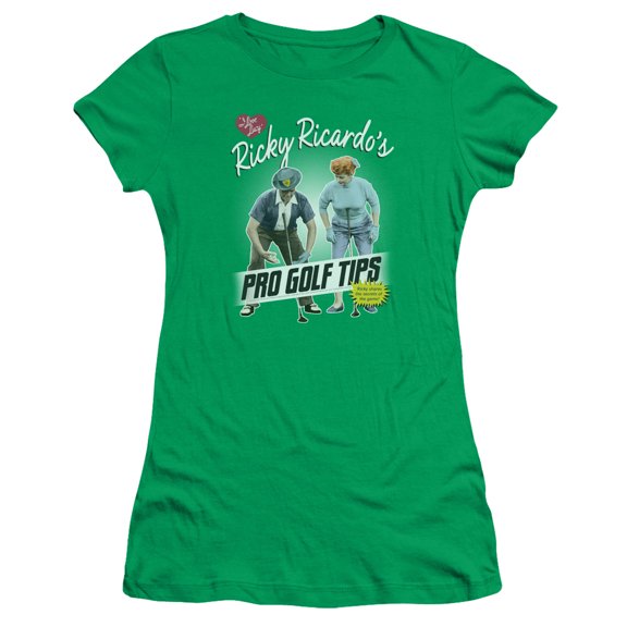 I Love Lucy Pro Golf Tips S/S Junior Women's T-Shirt Sheer Kelly Green