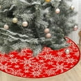 thumbnail image 6 of 35in Christmas Snowflake Tree Skirt,Red Christmas Tree Base Cover,Christmas Tree Mat for Under Tree,Christmas Tree Stand Cover,Christmas Tree Skirt with Delicate Christmas Tree Bottom Decoration, 6 of 9