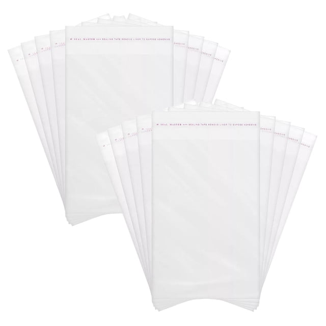 Celofan Bolsas Transparente CeloFlex12 2Paq 200Pzas 6x8cm Adherible OPP Transparente.